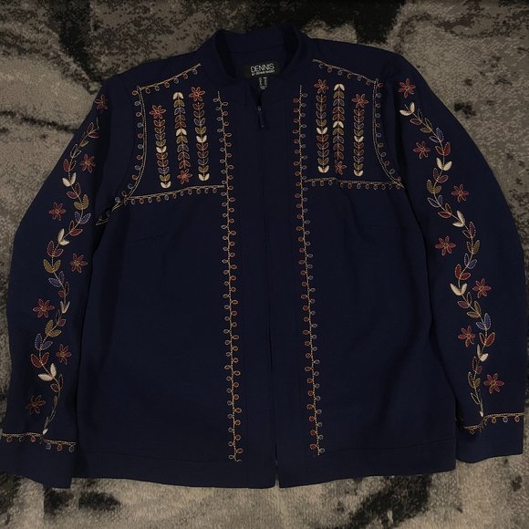 Dennis Basso Custom Stitched Overshirt - Picture 1 of 4
